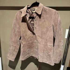 Ruff Hewn Women's Blazer in Taupe Suede